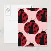 ladybug-afbeelding briefkaart (Voorkant / Achterkant)