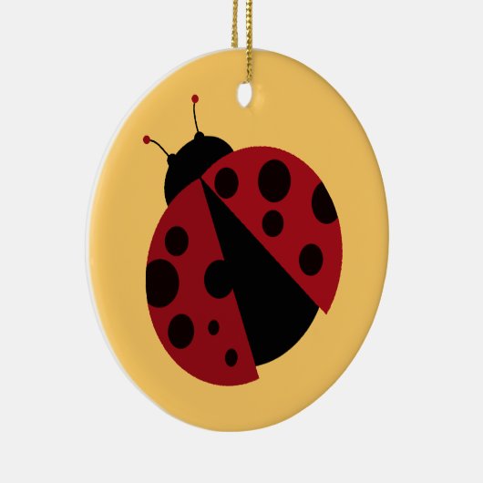 ladybug-afbeelding keramisch ornament (Rechts)