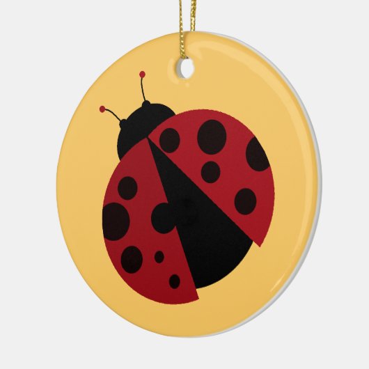 ladybug-afbeelding keramisch ornament (Links)