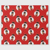 Ladybug African American Baby Girl Red & Black Cadeaupapier (Vlak)