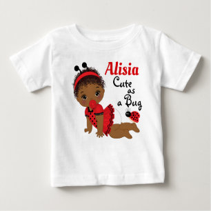Ladybug African American Girl Baby T-Shirt