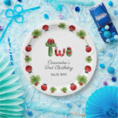 Ladybug alfabet brief Kinder 2e verjaardag welkom Papieren Bordje (Feest)