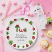 Ladybug alfabet brief Kinder 2e verjaardag welkom Papieren Bordje (Feest)