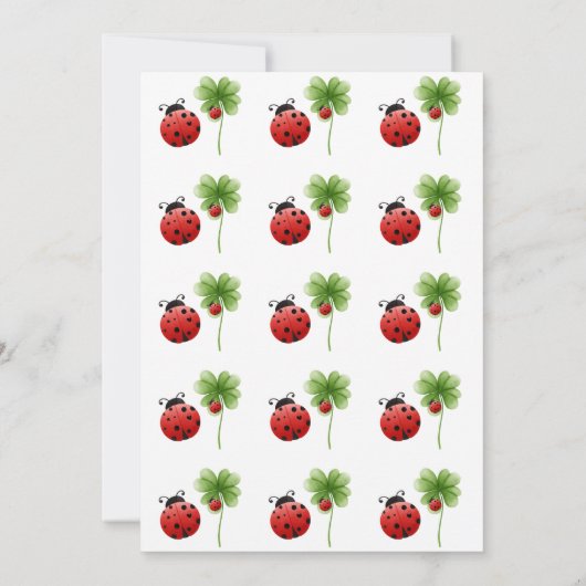 Ladybug alfabet letter Kinder 1e verjaardag Kaart (Achterkant)