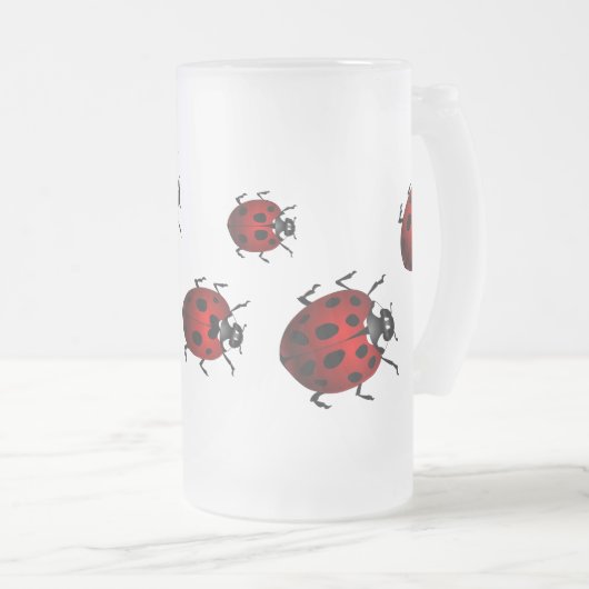 Ladybug Art Beer Mok Beer Glass Ladybug Cups (Voorkant rechts)