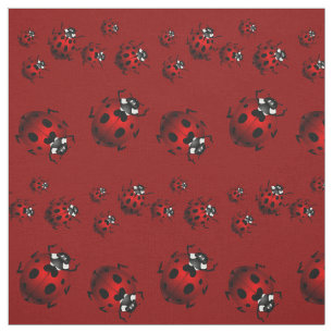 Ladybug Art Fabric Ladybird Fabric Cotton of Poly Stof