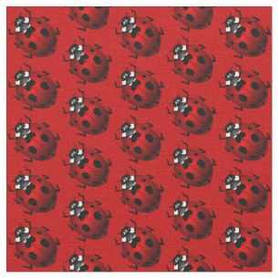 Ladybug Art Fabric Ladybird Fabric Cotton of Poly Stof