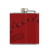 Ladybug Art Flask Custom Ladybug Drink Flask Heupfles (Achterkant)