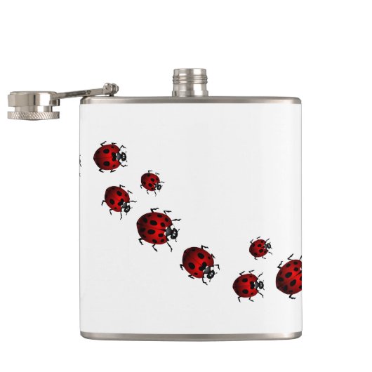 Ladybug Art Flask Custom Ladybug Drink Flask Heupfles (Geopend)