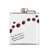 Ladybug Art Flask Custom Ladybug Drink Flask Heupfles (Achterkant)