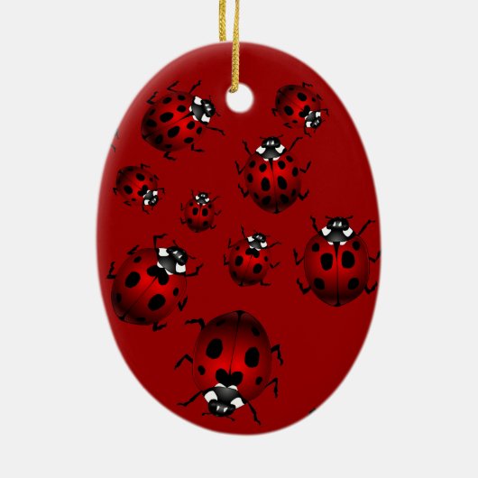 Ladybug Art Ornament Bug Keepomwille Ladybug Gifts (Achterkant)