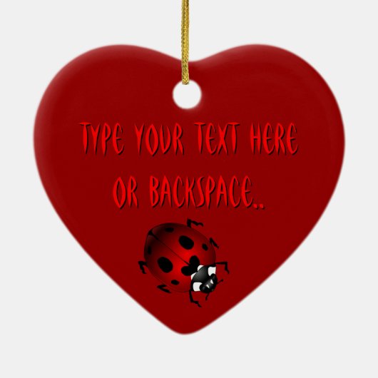 Ladybug Art Ornament Bug Keepomwille Ladybug Gifts (Achterkant)