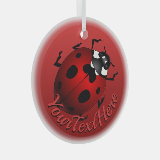 Ladybug Art Ornament Ladybug kerstdecoratie (Voorkant Rechts)