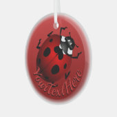 Ladybug Art Ornament Ladybug kerstdecoratie (Voorkant links)
