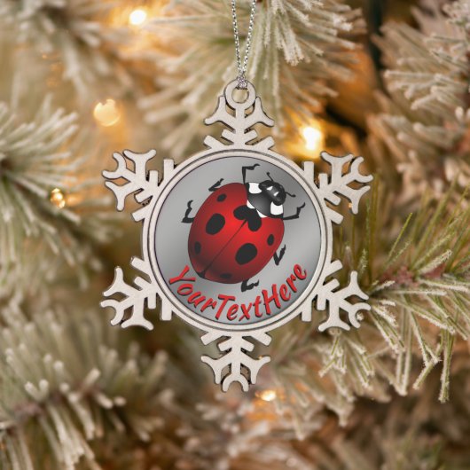 Ladybug Art Ornament Ladybug kerstdecoratie (Boom)