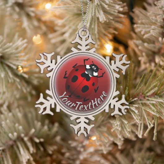 Ladybug Art Ornament Ladybug kerstdecoratie (Boom)