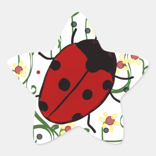 Ladybug Art Ster Sticker (Voorkant)