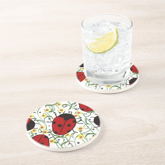 Ladybug Art Zandsteen Onderzetter (Zijkant)