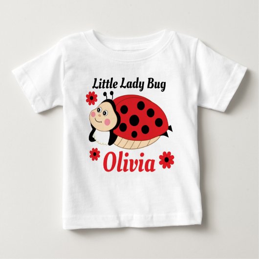 Ladybug Baby Gepersonaliseerd T-Shirt (Voorkant)