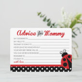Ladybug Baby shower Advice Kaarten (Staand voorkant)