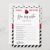 Ladybug Baby shower - bewerkbare naam, 5x7 Kaart (Voorkant)