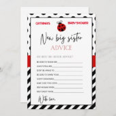 Ladybug Baby shower - bewerkbare naam, 5x7 Kaart (Voorkant / Achterkant)