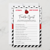 Ladybug Baby shower - bewerkbare naam, 5x7 Kaart (Voorkant)