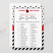 Ladybug Baby shower - bewerkbare naam, 5x7 Kaart (Voorkant / Achterkant)