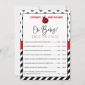 Ladybug Baby shower - bewerkbare naam, 5x7 Kaart (Voorkant)