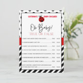 Ladybug Baby shower - bewerkbare naam, 5x7 Kaart (Staand voorkant)