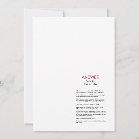 Ladybug Baby shower - bewerkbare naam, 5x7 Kaart (Achterkant)