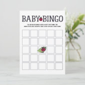 Ladybug Baby shower Bingo Kaart (Staand voorkant)