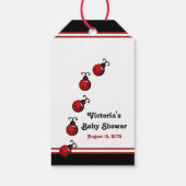 Ladybug Baby shower blond meisje Baby shower Cadeaulabel (Achterkant)