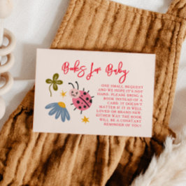 Ladybug Baby shower Boek Aanvraag Informatiekaartje