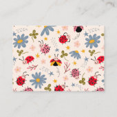 Ladybug Baby shower Boek Aanvraag Informatiekaartje (Achterkant)