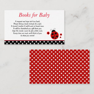 Ladybug Baby shower Boeken voor Baby Informatiekaartje