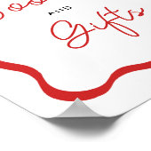 Ladybug Baby shower Books and Gifts Sign Poster (Hoek)