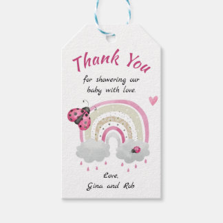 Ladybug Baby shower Dank u Favor Tags Cadeaulabel