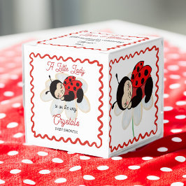 Ladybug-baby shower geeft de voorkeur aan geperson bedankdoosjes