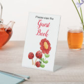 Ladybug baby shower Guest Book-teken Reclamebord Met Voetstuk (Insitu)