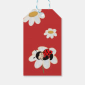 Ladybug baby shower gunst cadeaulabel (Achterkant)
