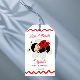Ladybug baby shower gunst cadeaulabel