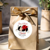 Ladybug baby shower gunst stickers