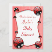 Ladybug Baby shower Invitation Kaart (Voorkant)