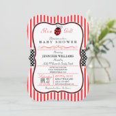 Ladybug Baby shower Invitation Kaart (Staand voorkant)