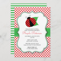 Ladybug Baby shower Invitation