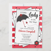 Ladybug Baby shower Invitation Kaart (Voorkant)
