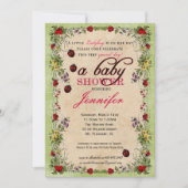 Ladybug Baby shower Invitation Kaart (Voorkant)