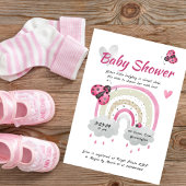 Ladybug Baby shower Invitation Kaart