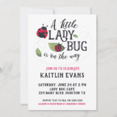 Ladybug Baby shower Invitation Kaart (Voorkant)